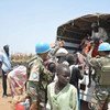 南苏丹特派团维和人员在转移平民。联合国南苏丹特派团图片