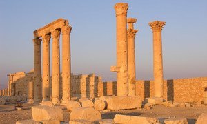 Archaeological site of Palmyra in Syria.