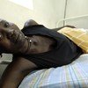 A fistula patient lies on a hospital bed in Juba, Sudan. Obstetric fistula is a hole in the birth canal, which occurs as a result of prolonged or obstructed labour without medical intervention.