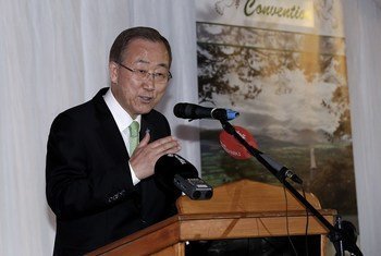 Ban Ki-moon en Irlanda. Foto: ONU/Evan Schneider