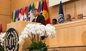 ILO Director-General Guy Ryder addresses the 104th International Labour Conference (ILC) in Geneva.