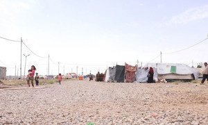 Baharka IDP camp for displaced Iraqis on the outskirts of Erbil, northern Iraq.