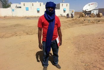 Joseph Agbor Effim, volontaire des Nations Unies, a été déployé à Kidal, dans le nord du Mali, en 2014. Photo MINUSMA