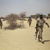 联合国马里多层面综合稳定特派团的布基纳法索维和人员在马里东北部巡逻。马里特派团图片/Marco Dormino