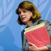 Мэри Макгоун-Дэви на пресс-конференции в Женеве. Фото ООН