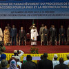 Participants at the signing of the Agreement for Peace and Reconciliation in Mali by the Coordination coalition of armed groups in Bamako.
