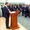 UN High Commissioner for Human Rights Zeid Ra’ad Al Hussein speaks to reporters at opening of new UN Human Rights Office in Seoul.