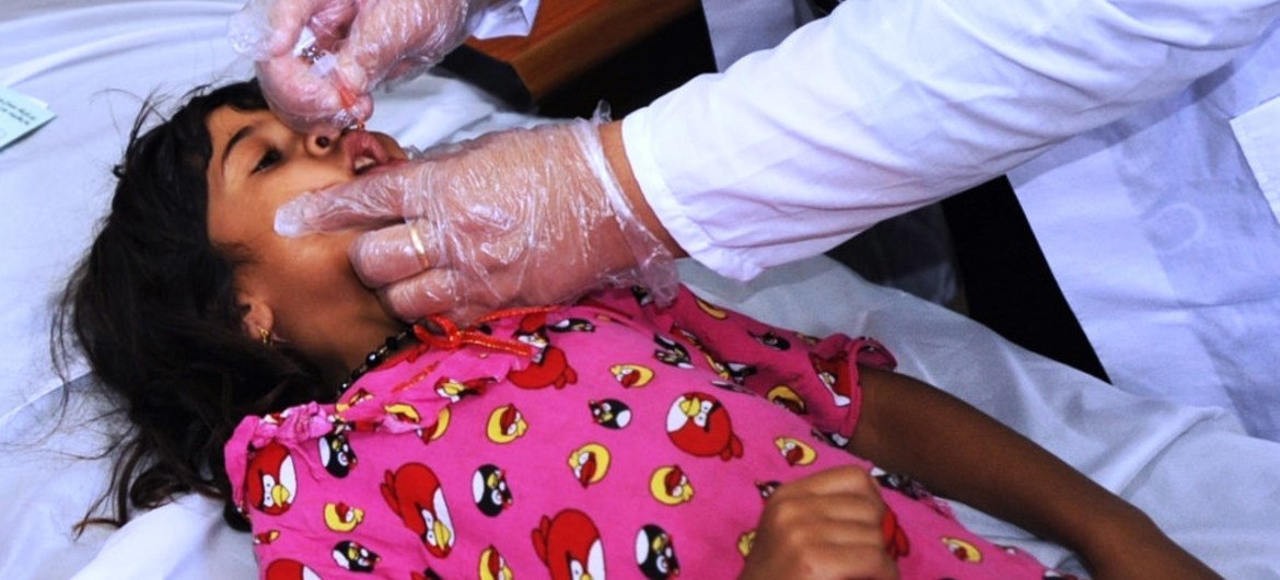 Polio vaccination campaign in Iraq – August 2014.