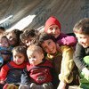 Des enfants dans le camp de Tesreen, à Alep, en Syrie. Photo OCHA/Josephine Guerrero