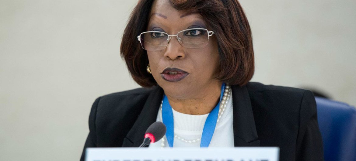 L'experte indépendante pour la situation des droits de l'homme en République centrafricaine (RCA), Marie-Thérèse Keita Bocoum.