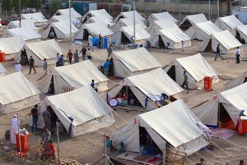 A view of an IDP camp in Al-Jamea, Baghdad, where 97 families from Anbar Governorate have found temporary shelter.