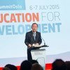 Ban Ki-moon en la Cumbre de Oslo sobre Educación y Desarrollo. Foto: ONU/Rick Bajornas
