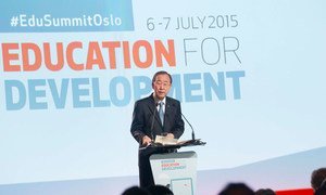 Secretary-General Ban Ki-moon addresses the opening of the Oslo Summit on Education for Development.