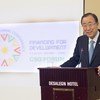 Secretary-General Ban Ki-moon addresses the Global Civil Society Forum held in Addis Ababa, Ethiopia, on the eve of the opening of the Third International Conference on Financing for Development.