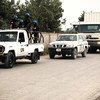 海地稳定特派团在首都太子港押送重要物资。联海特派团/Logan Abassi