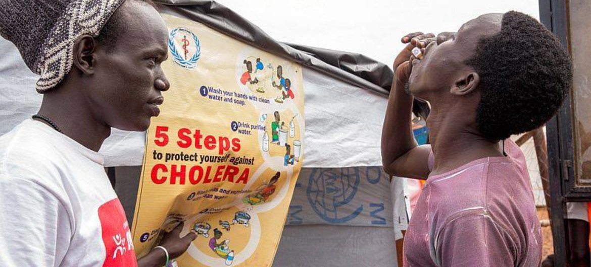 Forte hausse de cas suspects de choléra au Soudan du Sud, selon l'UNICEF |  ONU Info