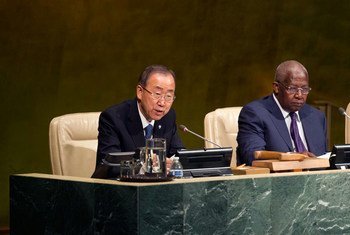 Secretary-General Ban Ki-moon addresses the General Assembly on the Consideration of the Addis Ababa Action Agenda.