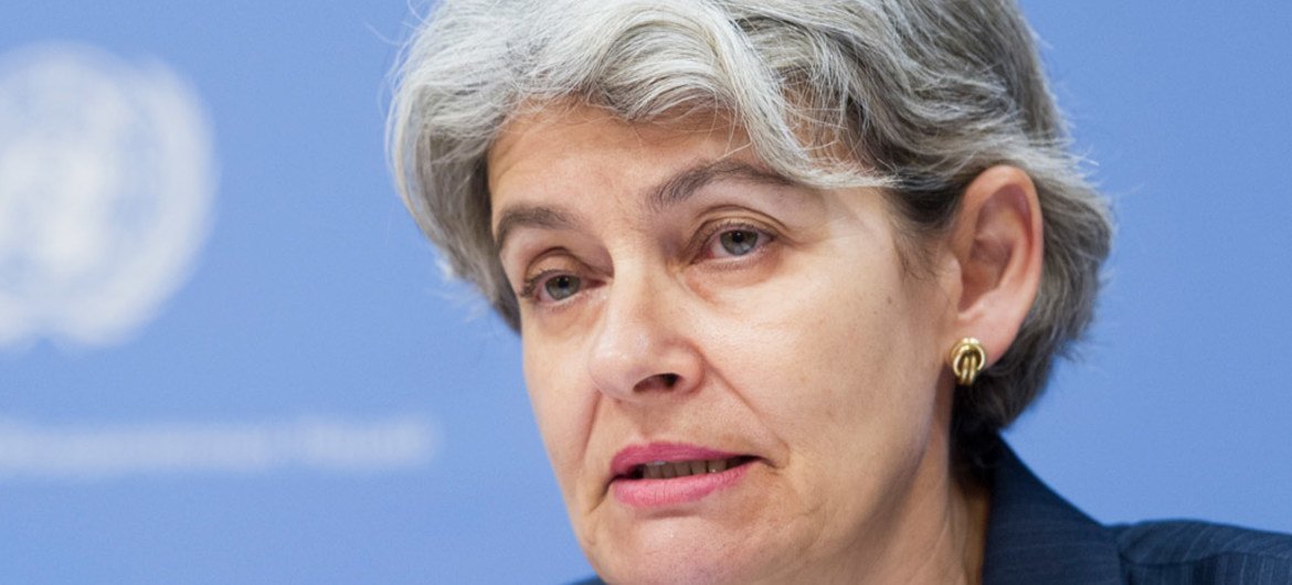 La Directrice générale de l'Organisation des Nations Unies pour l’éducation, la science et la culture (UNESCO), Irina Bokova. Photo : ONU/Mark Garten