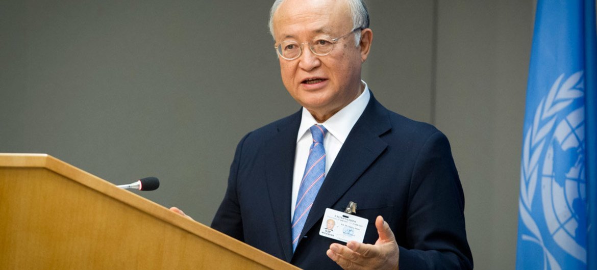 Director General del Organismo Internacional de Energía Atómica (OIEA), Yukiya Amano. Foto de archivo: ONU /Loey Felipe