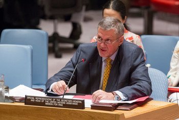 Ján Kubiš, Special Representative the Secretary-General and Head of the UN Assistance Mission for Iraq (UNAMI), addresses the Security Council on the situation in the country (July 2015).