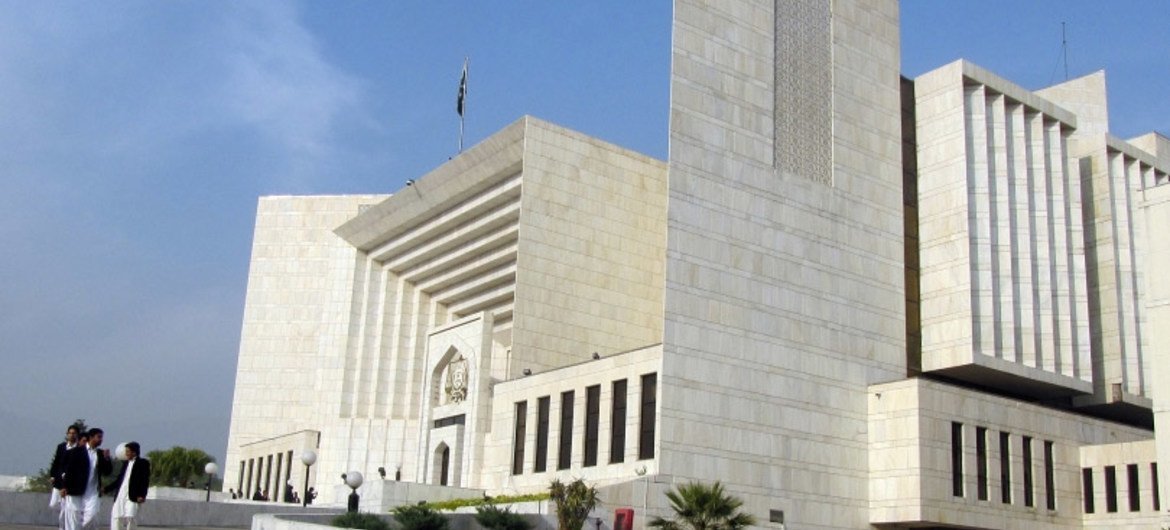 پاکستان کے دارالحکومت اسلام آباد میں سپریم کورٹ کی عمارت۔