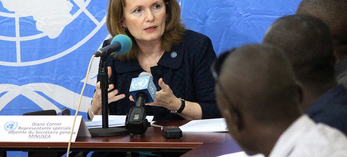 Deputy Special Representative and Deputy Head of the United Nations Multidimensional Integrated Stabilization Mission in the Central African Republic (MINUSCA) Diane Corner.