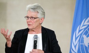 La Représentante spéciale pour la réduction des risques de catastrophe, Margareta Wahlström. Photo ONU/Pierre Albouy