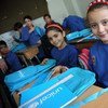 توفر اليونيسف وشركائها  المستلزمات المدرسية والقرطاسية للطلبة في دمشق، سورية. المصدر: اليونيسف/ تومويا سونودا