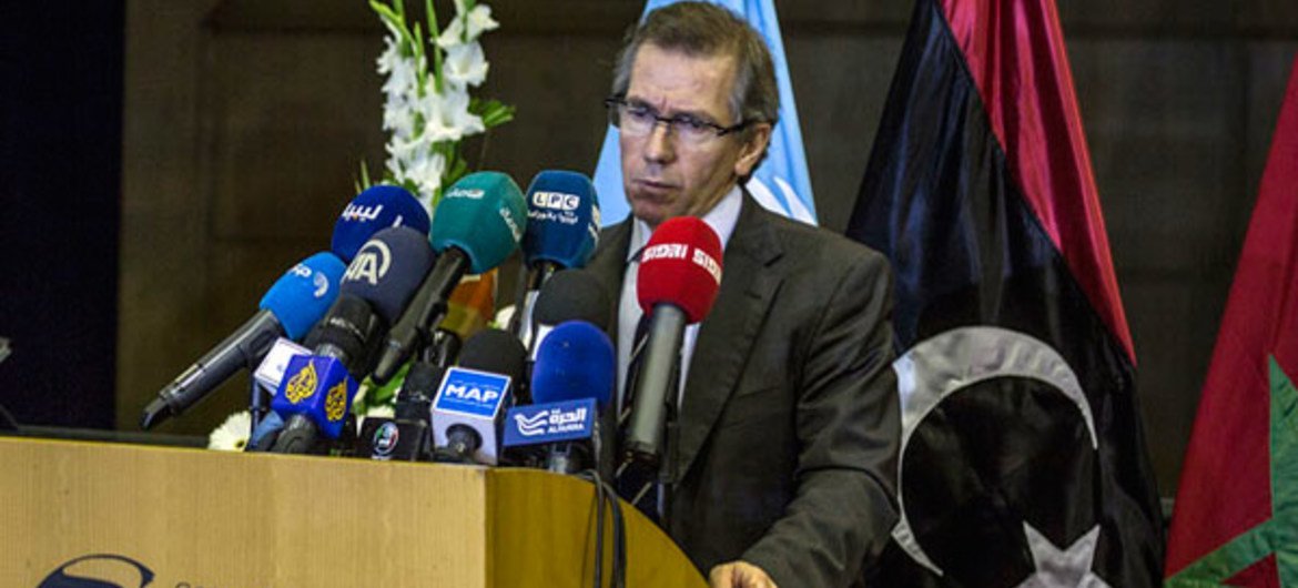 联合国秘书长利比亚问题特别代表莱昂。联合国驻利比亚支助特派团图片