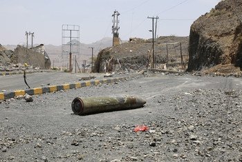 Restos de un misil en Sanaa, Yemen  FotoOCHA/Charlotte Cans :