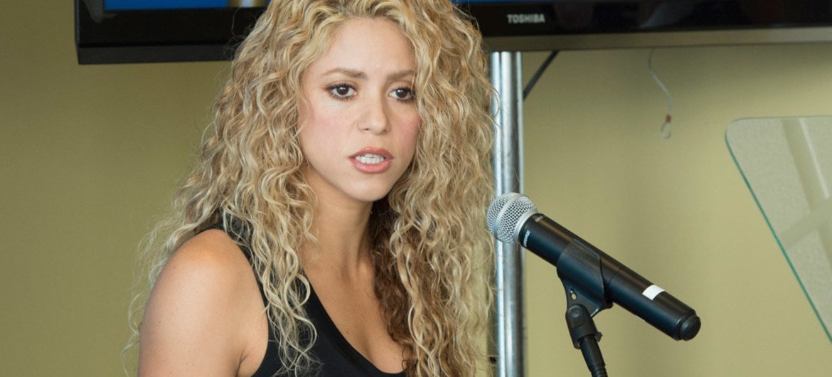 UNICEF Goodwill Ambassador, international pop star Shakira, speaks at an event to urge leaders to join early childhood revolution.