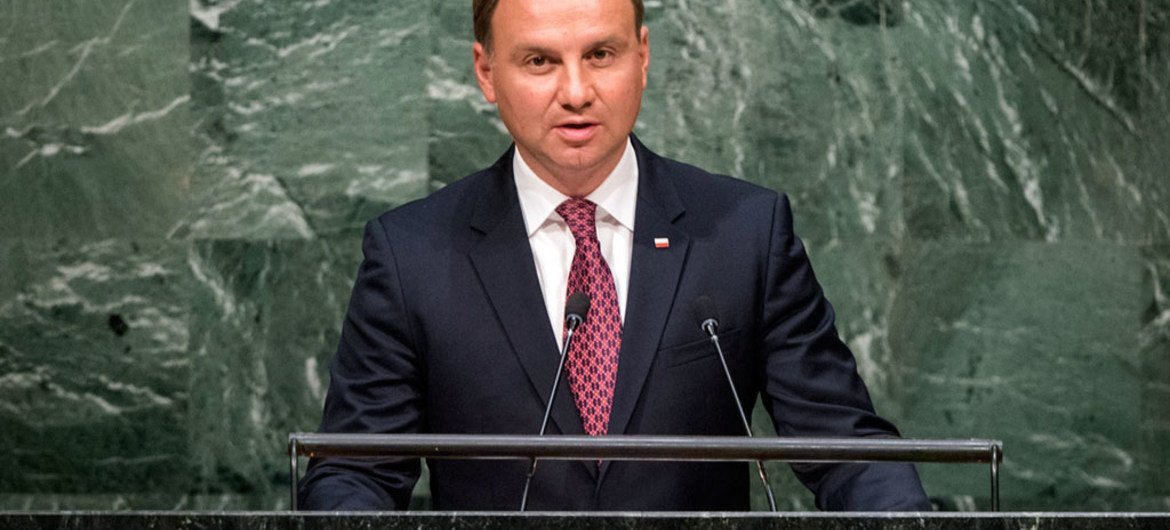 President Andrzej Duda of the Republic of Poland addresses the general debate of the General Assembly’s seventieth session.