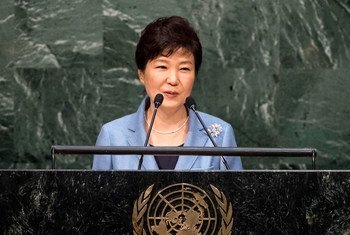President Park of the Republic of Korea addresses the general debate of the General Assembly’s seventieth session.