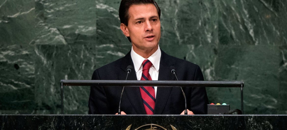 Enrique Peña Nieto, President of Mexico, addresses the general debate of the General Assembly’s seventieth session.