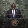 Le Président du Sénégal, Macky Sall, s'adresse à l'Assemblée générale de l'ONU, lors de son 70ème débat général. Photo : ONU/Kim Haughton
