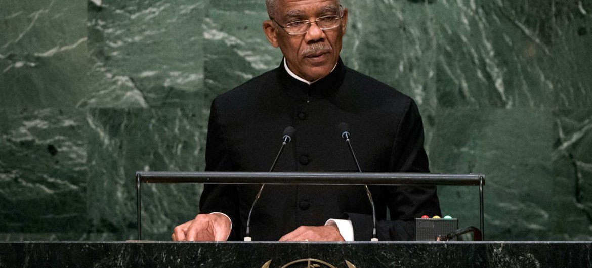 President David Arthur Ranger of  Guyana addresses the general debate of the General Assembly’s seventieth session.