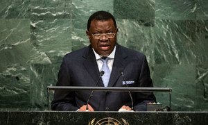 President Hage Geingob of Namibia addresses the general debate of the General Assembly’s seventieth session.
