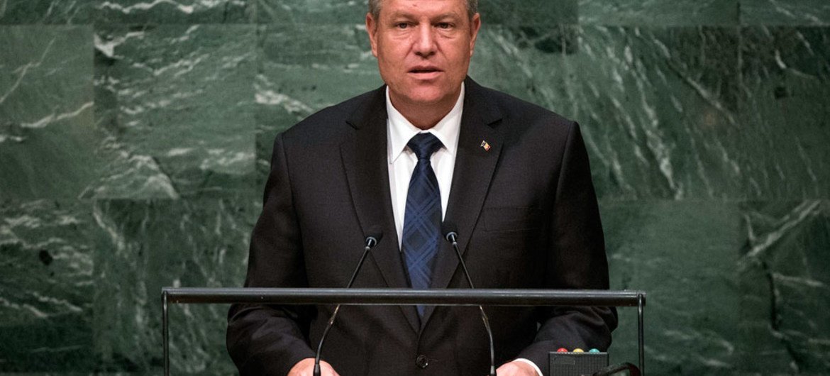 Президент Румынии Клаус Вернер Йоханнис. Фото: ООН/Сиа Пак