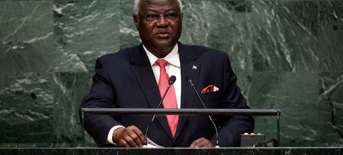 President Ernest Bai Koroma of Sierra Leone addresses the general debate of the General Assembly’s seventieth session.