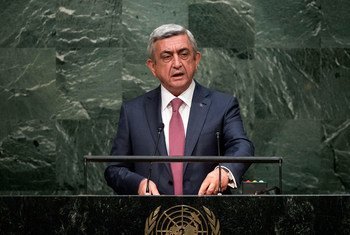 President Serzh Sargsyan of Armenia addresses the general debate of the General Assembly’s seventieth session.
