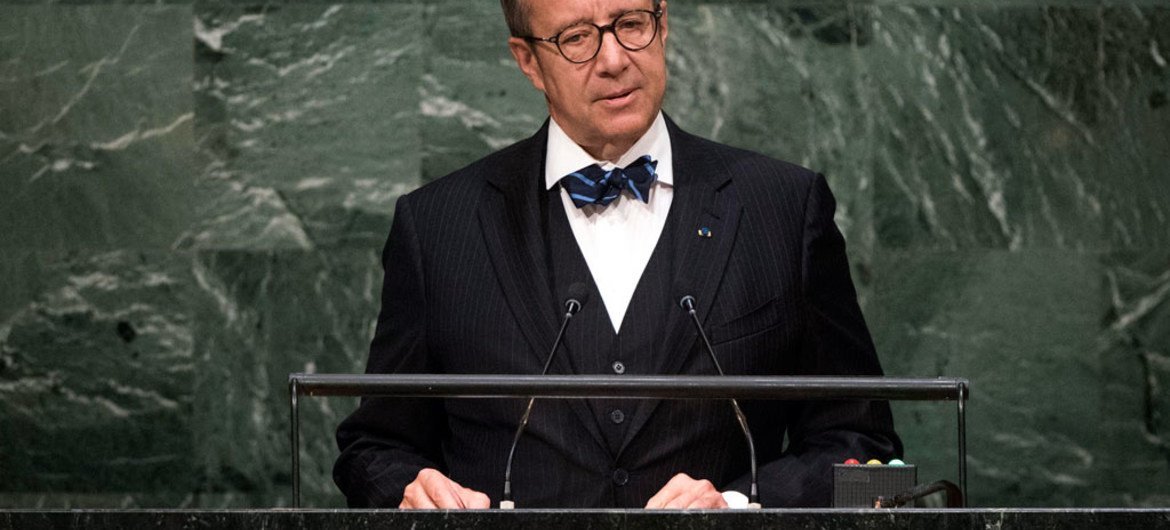Президент Эстонии Тоомас Хендрик Ильвес. Фото: ООН/Сиа Пак