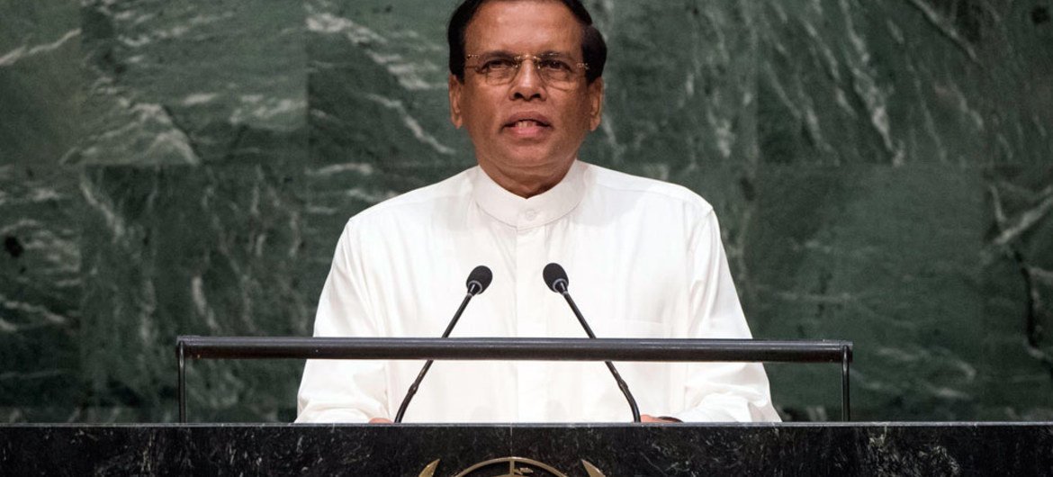 President Maithripala Sirisena of Sri Lanka addresses the general debate of the General Assembly’s seventieth session.
