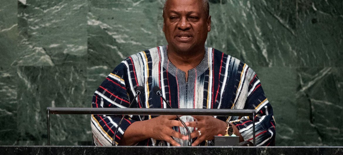 President John Dramani Mahama of Ghana addresses the general debate of the General Assembly’s seventieth session.