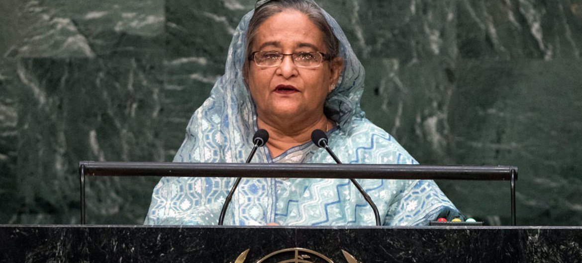 Prime Minister Sheikh Hasina of Bangladesh addresses the general debate of the General Assembly’s seventieth session.