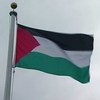 巴勒斯坦旗帜首次在纽约联合国纽约总部迎风飘扬。图片来源：联合国电台