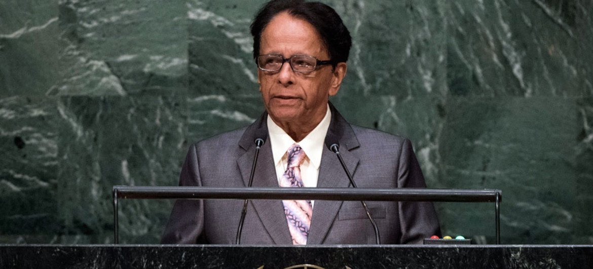 Prime Minister Anerood Jugnauth  of Mauritius addresses the general debate of the General Assembly’s seventieth session.