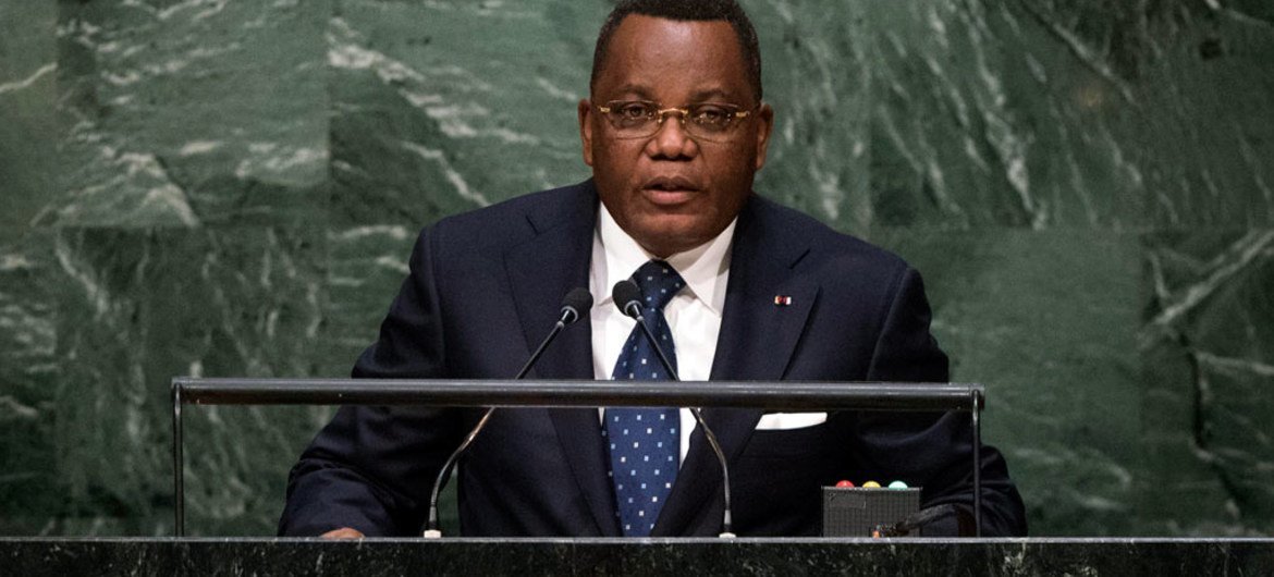 Le Ministre des affaires étrangères de la République du Congo, Jean-Claude Gakosso, lors du débat général de la 70ème Assemblée générale de l'ONU. Photo : ONU/Cia Pak