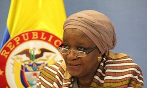 Zainab Hawa Bangura, Special Representative on Sexual Violence in Conflict, on a visit to Bogotá, Colombia in March 2015.
