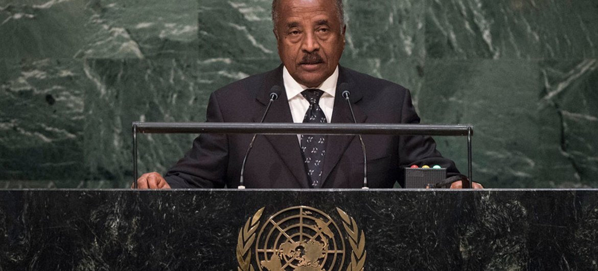 Foreign Minister of Eritrea, Osman Mohammed Saleh, addresses the general debate of the General Assembly’s seventieth session.