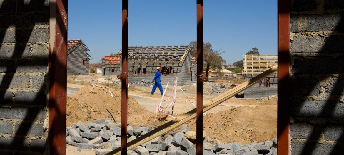 Zona residência sendo construída em Joanesburgo